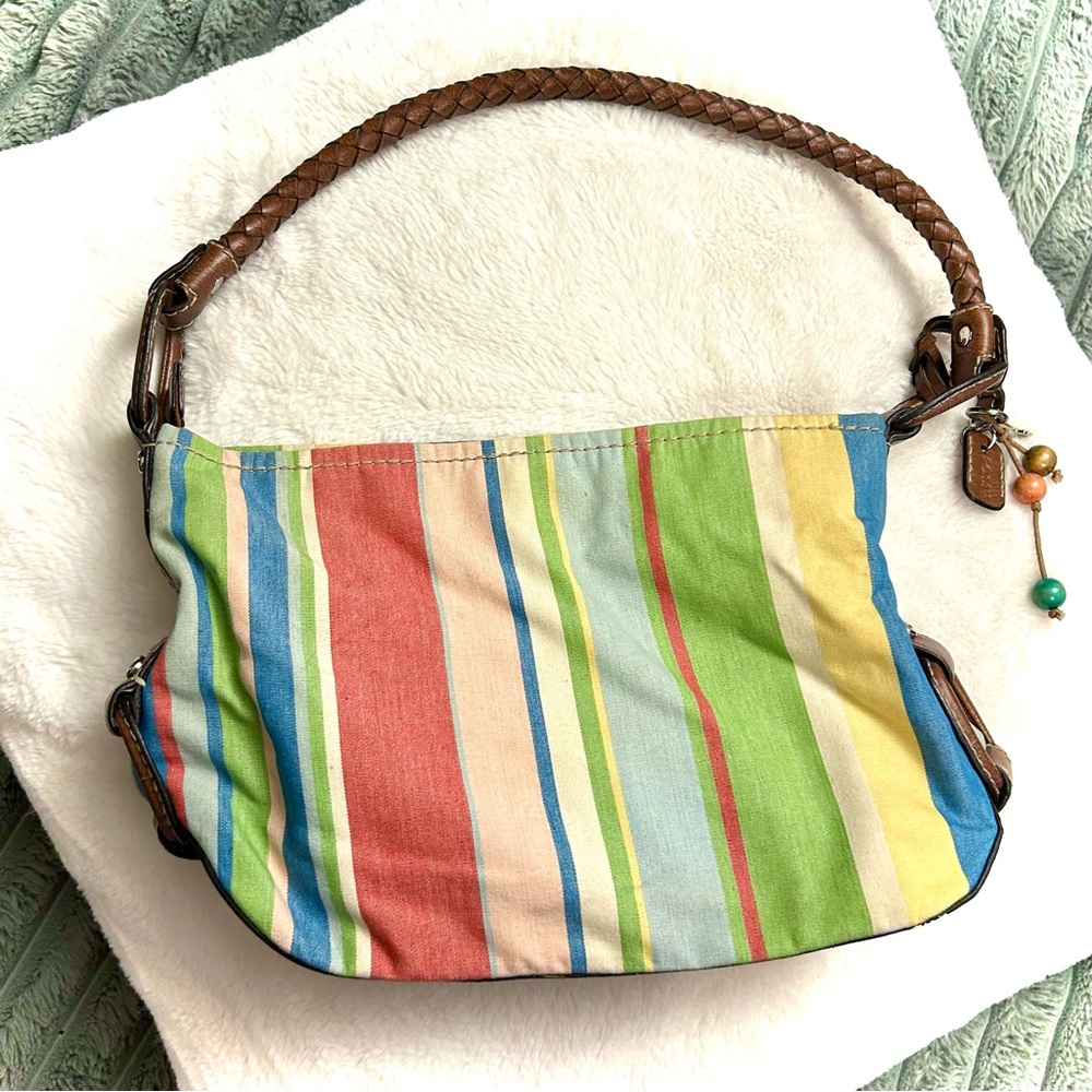 Fossil 2000s Multicolor Striped Shoulder Bag